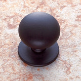 JVJ Oil Rubbed Bronze 1 1/4" Plymouth Door Knob With Back Plate - 34420