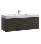 Fresca  FCB8360GO-I Valencia 60" Gray Oak Wall Hung Modern Bathroom Vanity