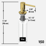 Vigo VGSD005MG  Vigo Bolton Soap Dispenser In Matte Brushed Gold