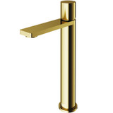 Vigo Gotham Single Hole Vessel Bathroom Vessel Faucet In Matte Brushed Gold