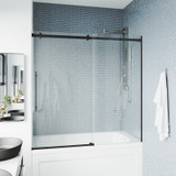 Vigo Luca 60x58 Adjustable Frameless Sliding Tub Door In Chrome