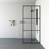 Vigo 34 in. W x 74 in. H Ventana Fixed Frame Shower Screen
