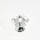 JVJ Chrome 30 mm (1 3/16") 6 Sided 31% Leaded Crystal Door Knob - 34226
