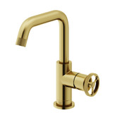 Vigo Cass Single Hole Single-Handle Bathroom Faucet In Matte Brushed Gold