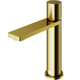 Vigo Halsey Single Hole Bathroom Faucet In Matte Brushed Gold