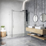 Vigo 35 in. L x 46 in. W x 76 in. H Elan E-Class Frameless Shower Enclosure In Chrome