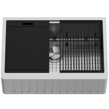 Vigo 30-Inch Oxford Single Bowl Slotted Apron Front Stainless Steel Farmhouse Kitchen Sink With Accessories