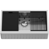 Vigo 36-Inch Oxford Single Bowl Slotted Apron Front Stainless Steel Farmhouse Kitchen Sink With Accessories