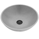 Vigo Concreto Stone Round Bathroom Vessel Sink - 16 inch