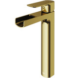 Vigo Amada Single Handle Vessel Bathroom Faucet In Matte Brushed Gold