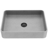 Vigo Concreto Stone Rectangular Bathroom Vessel Sink - 14 inch