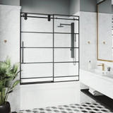 Vigo Grid Elan Adjustable Sliding Tub Door In Matte Black