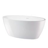 Vanity Art 59" x 32" Freestanding Acrylic Soaking Bathtub - Pure White - VA6834-MPW