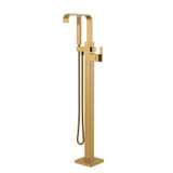 Gerber Square Floor Mount Tub Filler Faucet Trim Kit with Rectangular Handshower 1.75gpm - Brushed Bronze - D300544BBT