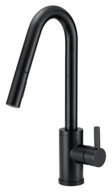 Gerber D457230BS Amalfi Single Handle Pull-Down Kitchen Faucet w/SnapBack Retraction 1.75gpm - Satin Black