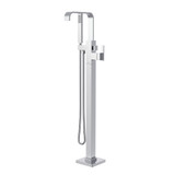 Gerber Square Floor Mount Tub Filler Faucet Trim Kit with Rectangular Handshower 1.75gpm - Chrome - D300544T