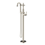 Gerber D300557BNT Traditional Floor Mount Tub Filler Faucet Trim Kit with Showerstick Handshower 1.75gpm - Brushed Nickel