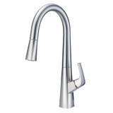 Gerber Vaughn Single Handle Pull-Down Kitchen Faucet w/ Snapback 1.75gpm - Stainless Steel - D454419SS