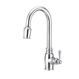 Gerber D454057 Opulence Single Handle Pull-Down Kitchen Faucet w/ Snapback Spray - Chrome