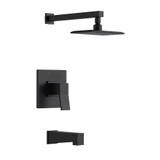 Gerber Avian Single Handle Tub & Shower Faucet Trim Kit & Treysta Cartridge 1.75gpm - Satin Black - D501019BSTC