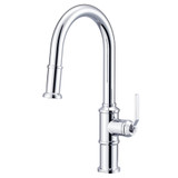 Gerber D454437 Kinzie Single Handle Pull-Down Kitchen Faucet w/ Snapback Retraction 1.75gpm - Chrome