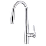 Gerber D454012 Selene Single Handle Pull-Down Kitchen Faucet w/ Snapback 1.75gpm - Chrome