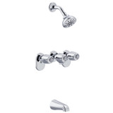 Gerber G004803483 Classics Three Handle By-Pass Valve Body Tub & Shower Faucet 1.75gpm - Chrome