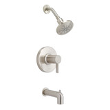 Gerber Amalfi Single Handle Tub & Shower Faucet Trim Kit w/Diverter on Spout & Treysta Cartridge 1.75gpm - Brushed Nickel - D511030BNTC
