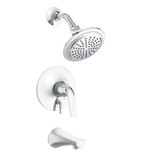 Gerber Lemora Single Handle Tub & Shower Faucet Trim Kit & Treysta Cartridge with Diverter on Valve 1.75gpm - Chrome - D501034TC