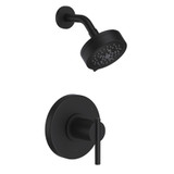 Gerber Parma Single Handle Shower Only Trim Kit & Treysta Cartridge w/ 5 Function Showerhead 1.75gpm - Satin Black - D511558BSTC