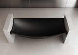 ALFI Black Matte 71" Solid Surface Resin Suspended Wall Mounted Hammock Bathtub - HammockTub2-BM