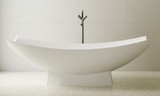 ALFI White Matte 71" Solid Surface Resin Free Standing Hammock Style Bathtub - AB9992