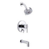 Gerber D511058TC Parma Single Handle Tub & Shower Trim Kit & Treysta Cartridge w/ Diverter on Valve & 5 Function Showerhead 1.75gpm - Chrome
