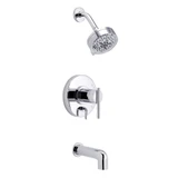 Gerber Parma Single Handle Tub & Shower Trim Kit & Treysta Cartridge w/ Diverter on Valve & 5 Function Showerhead 1.75gpm - Chrome - D511058TC