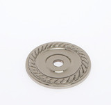 JVJ Polished Nickel 1 1/2" Diameter English Rope Back Plate - 86916