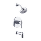Gerber D511658TC Parma Single Handle Tub & Shower Trim Kit & Treysta Cartridge W/ Diverter On Tub Spout & 5 Function Showerhead 1.75gpm - Chrome