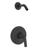 Gerber D500534LSBSTC Lemora Single Handle Shower Only Trim Kit & Treysta Cartridge Less Showerhead - Satin Black