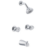 Gerber G005840082 Hardwater Two Handle Threaded Escutcheon Tub & Shower Faucet with Slip Diverter Spout 1.75gpm - Chrome