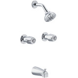 Gerber G0048720 Classics Two Handle Threaded Escutcheon Tub & Shower Faucet with IPS/Sweat Connections 1.75gpm -Chrome