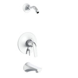 Gerber D500034LSTC Lemora Single Handle Tub & Shower Trim Kit & Treysta Cartridge with Diverter on Valve Less Showerhead -Chrome