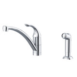 Gerber G0040012 Viper Single Handle Kitchen Faucet with Side Spray & Deck Plate 1.75gpm Aeration/2.2gpm Spray -Chrome