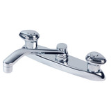 Gerber G0052000 Hardwater Two Handle Kitchen Faucet Deck Plate Mounted w/ 10" D-Tube Spout 1.75gpm - Chrome