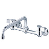 Gerber Classics Two Handle Wall Mount Kitchen Faucet w/ 8" Spout 1.75gpm - Chrome - G0042690