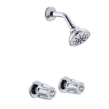 Gerber Classics 6 Inch Centers Two Metal Handle Two Handle Shower Only Faucet 1.75gpm - Chrome - G074622083