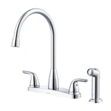 Gerber Viper Two Handle High Arc Kitchen Faucet with Side Spray 1.75gpm - Chrome - G0040167