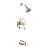Gerber Maxwell Single Handle Tub & Shower Trim Kit & Treysta Cartridge w/Diverter on Spout 1.75gpm - Brushed Nickel - G00G9317BNTC