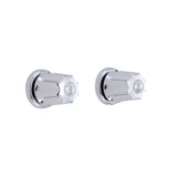 Gerber Classics Two Handle Straight Pattern Shower Fittings Sweat 3/4" Connections w/ Metal Fluted Handles - Chrome - G074777183