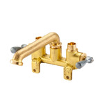 Gerber G0049556 Classics Two Handle Laundry Faucet w/ Threaded Legs & Direct Sweat Connections -No Threads on Spout 2.2gpm Rough Brass