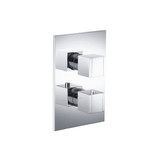 Flusso 3/4 " Thermostatic Valve & Trim - With 2-Way Diverter - 2 Output - Polished Chrome - 150.4420CP