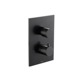 Flusso 100.4420MB 3/4 " Thermostatic Valve & Trim - With 2-Way Diverter - 2 Output - Matte Black